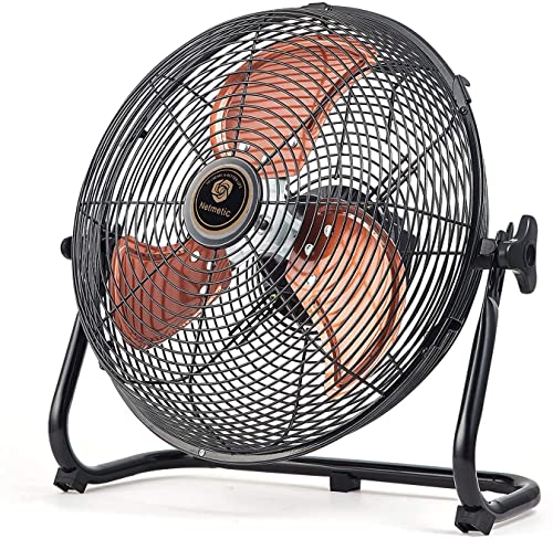 Netmetic Cordless Rechargeable Operated Floor Fan,12" Black Metal Blade Outdoor Camping Fan Can Running Time 4 To 24.The Outdoor Fan With Usb Output Function Be Used At Home, Camping,Barbecue #TOP1