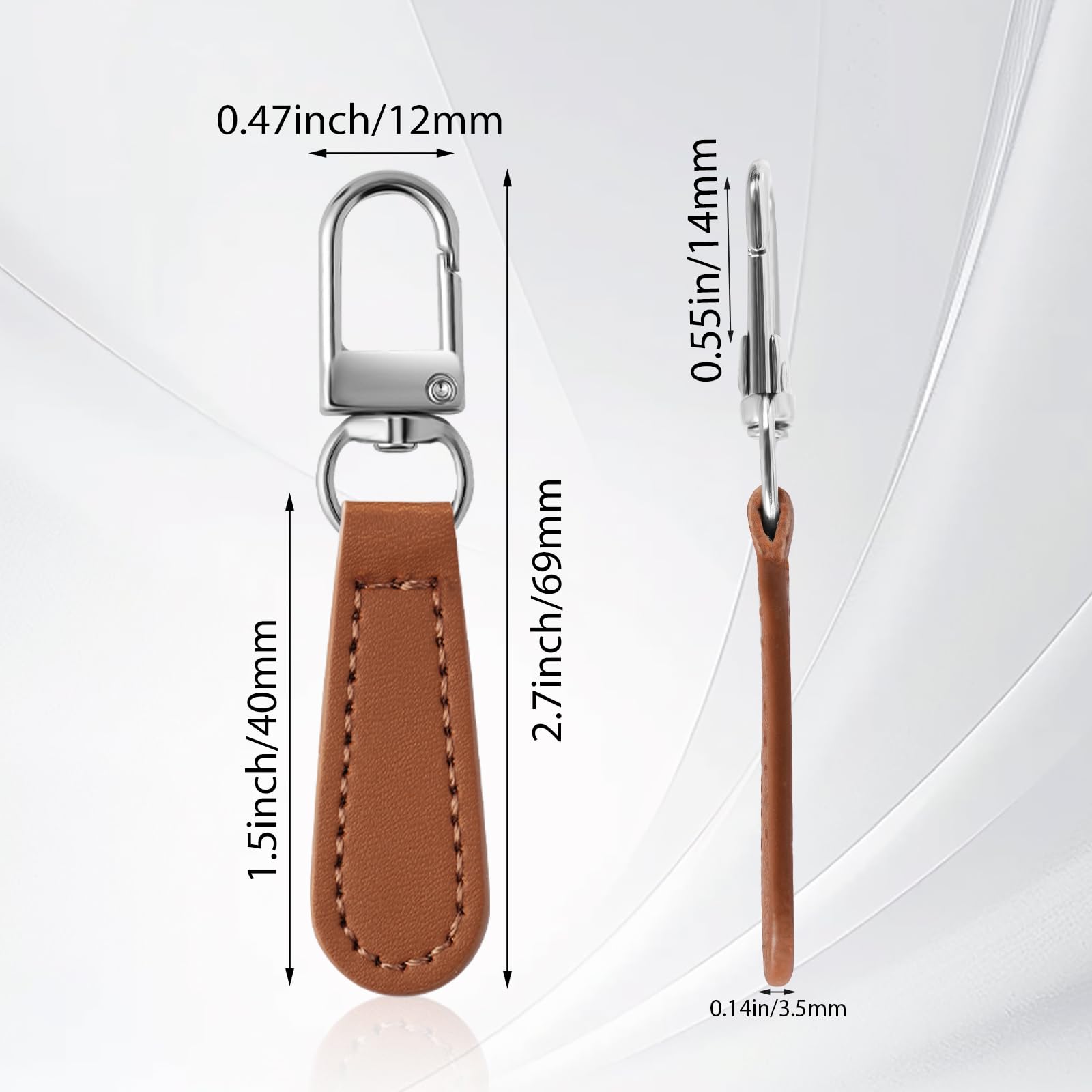 Deoward 8 PCS Zipper Pull Replacement Detachable Repair Zipper Tab for Luggage Backpacks, Suitcases, Jackets, Purses, Handbags - Image 3
