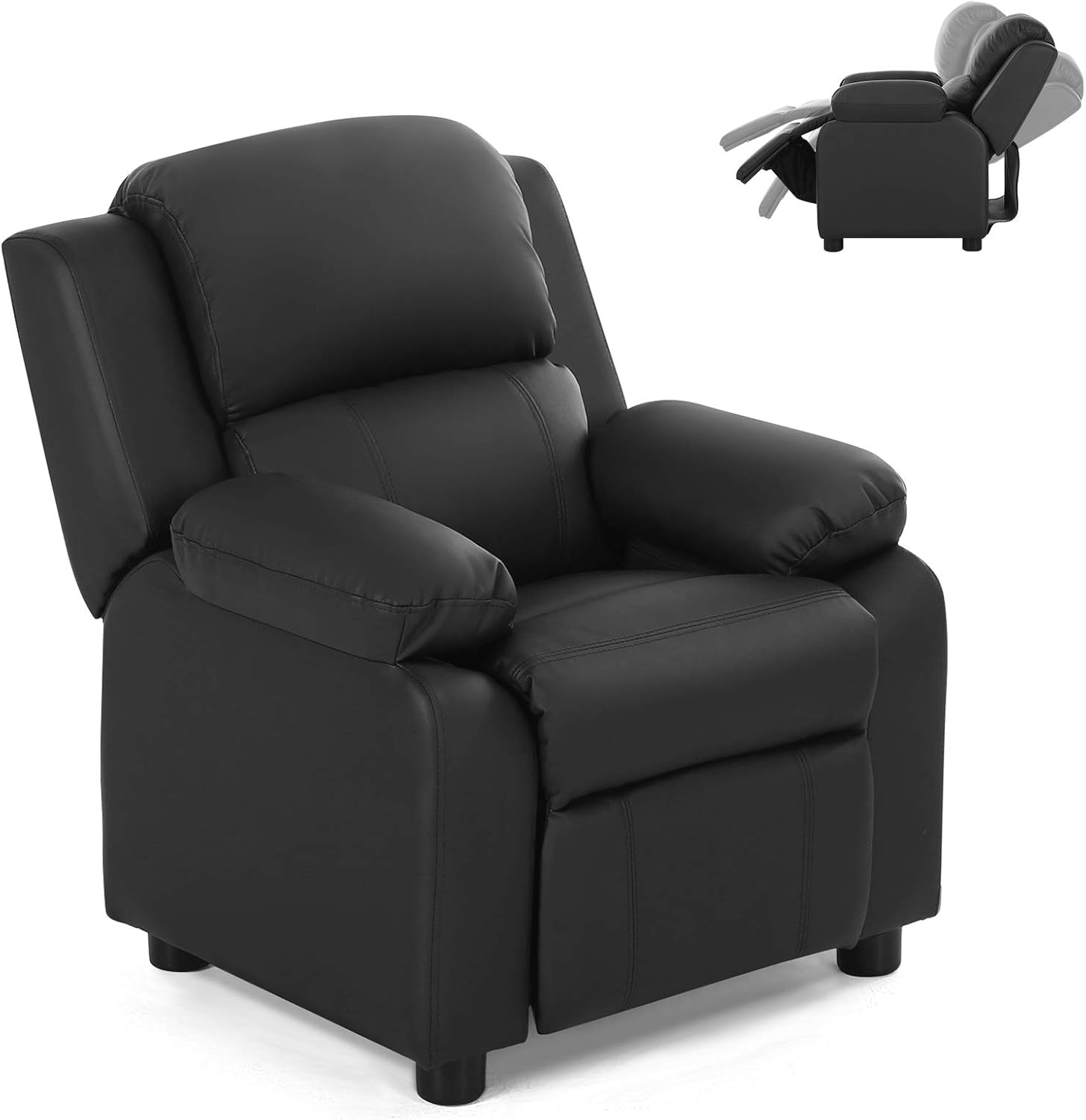 GLACER Kids Recliner, Toddler Furniture Children Armrest