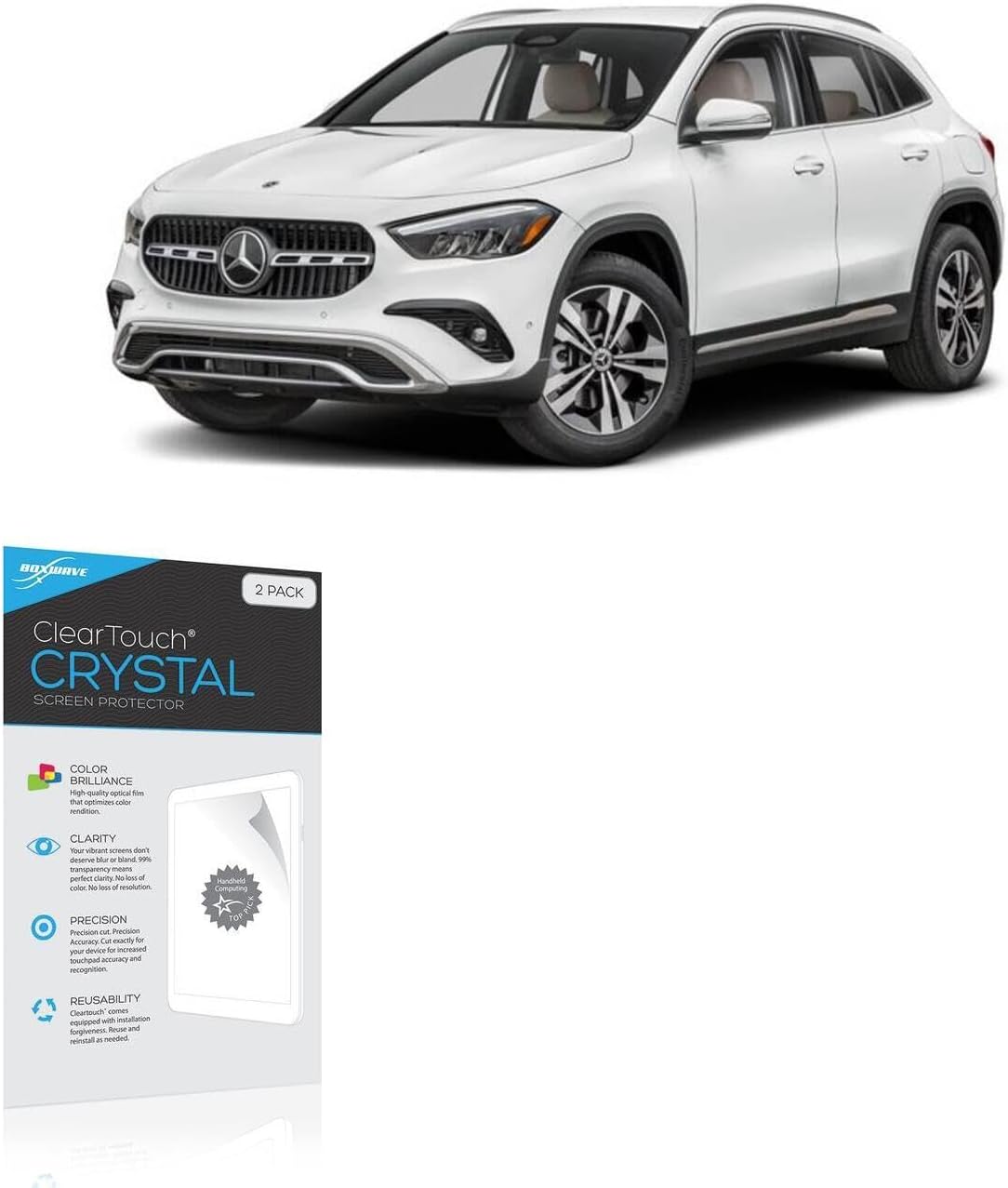 BoxWave Screen Protector Compatible with Mercedes-Benz 2025 GLA SUV Instrument Display (10.25 in) - ClearTouch Crystal (2-Pack), HD Film Skin - Shields from Scratches