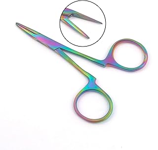 LAJA Imports Mini Non-Locking Hemostat for Ear Care Multi Color Straight