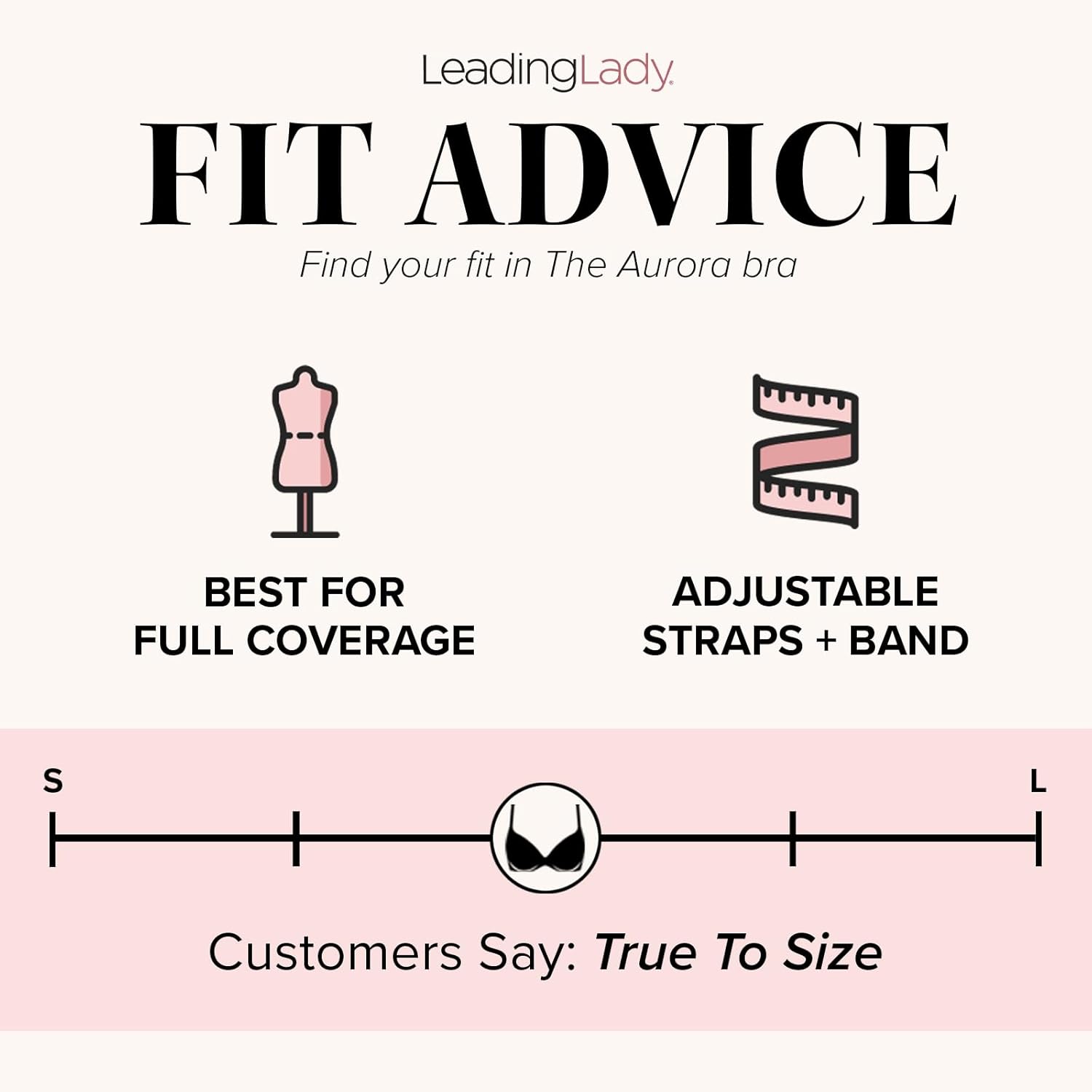 Leading Lady, Aurora, Wireless Bra for Women, Breathable Microfiber, Padded Cups, Full Coverage, Convertible Straps, 38A-40G - Image 5