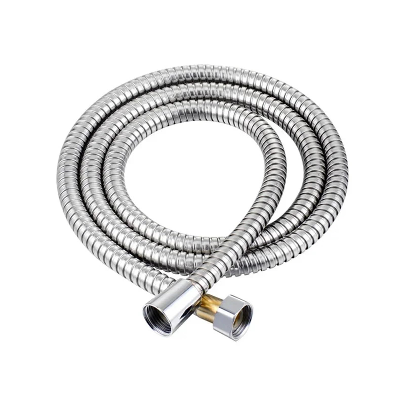 Kdberhfsa Silver 1.5/2M Stainless Steel Black/ Hose Extended Tube Bathroom Shower Pipe Pipe Water Pipe Drawer Bathroom Accessories Pipes(,1.5M)