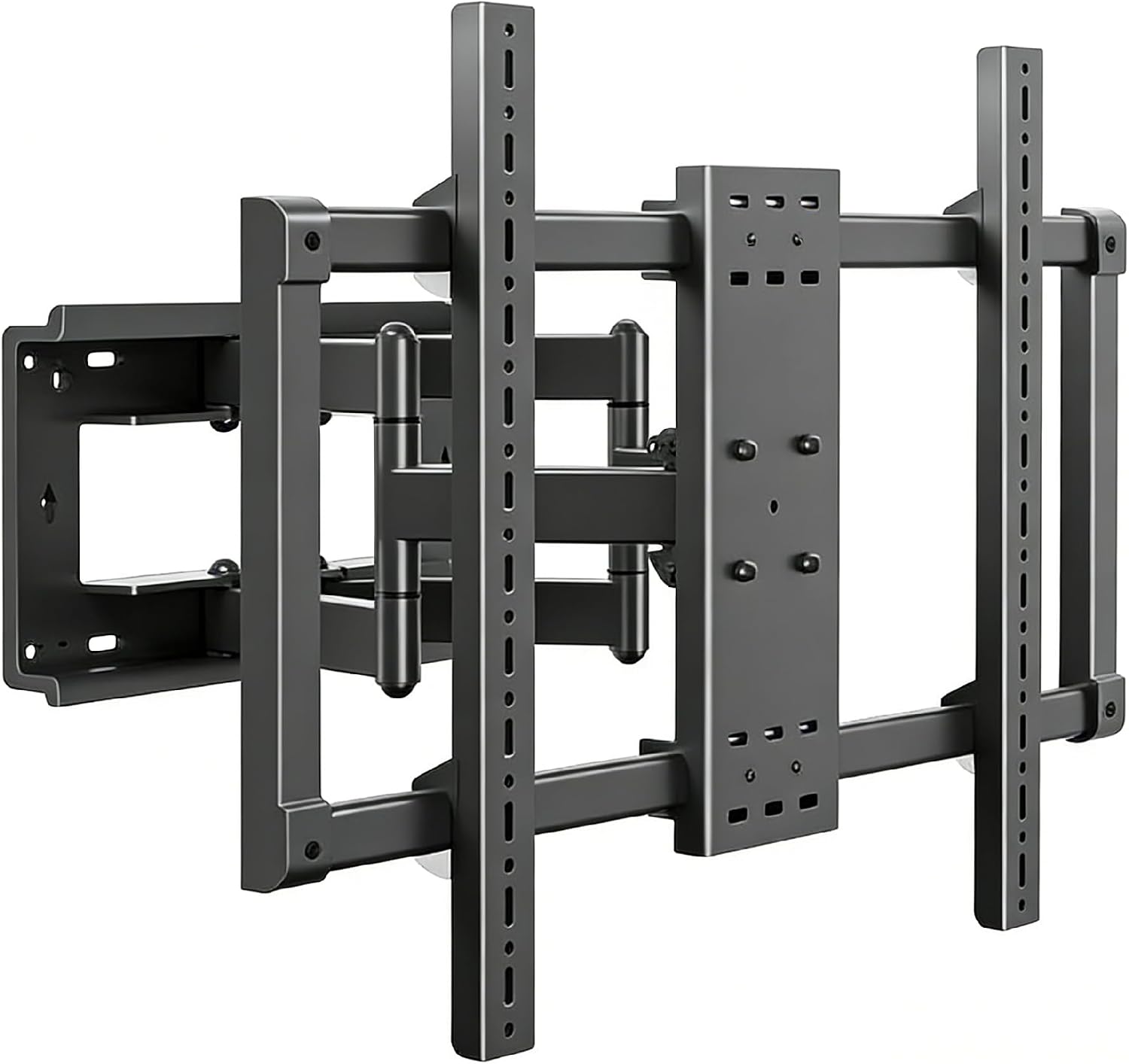 Full Motion TV Wall Mount for 85” 98” 110” TVs, 220 LBS Weight Capacity, Monolithic Steel Wall Plate with 6-Arm Precision Bearing, 2-Level Height Adjustment, VESA 1000x600mm, Anti-Sagging Design