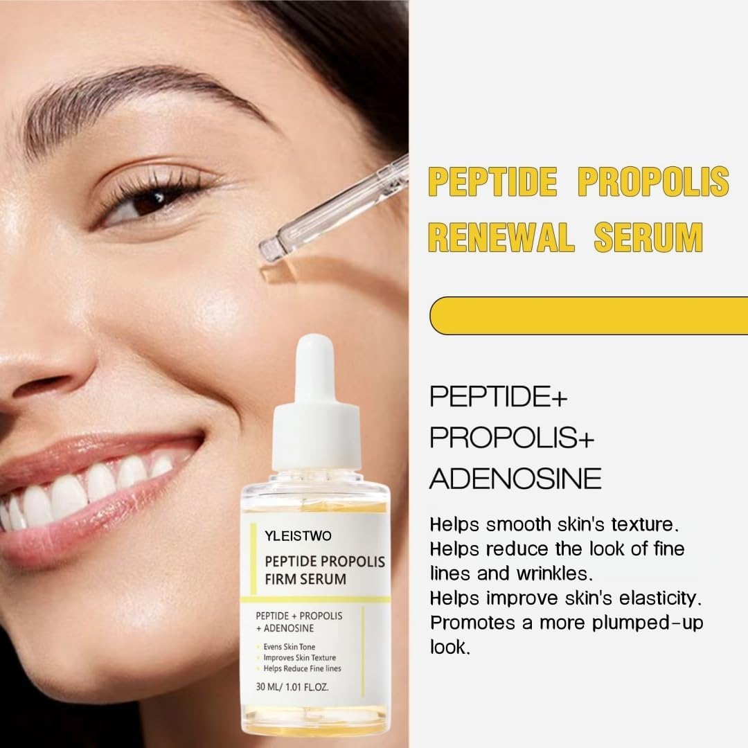 Peptide & Propolis Serum Duo with CICA & Hyaluronic Acid, Hydrating & Firming Face Treatment, Helps Visibly Reduce Look of Fine Lines & Wrinkles, 2-Pack - Image 4
