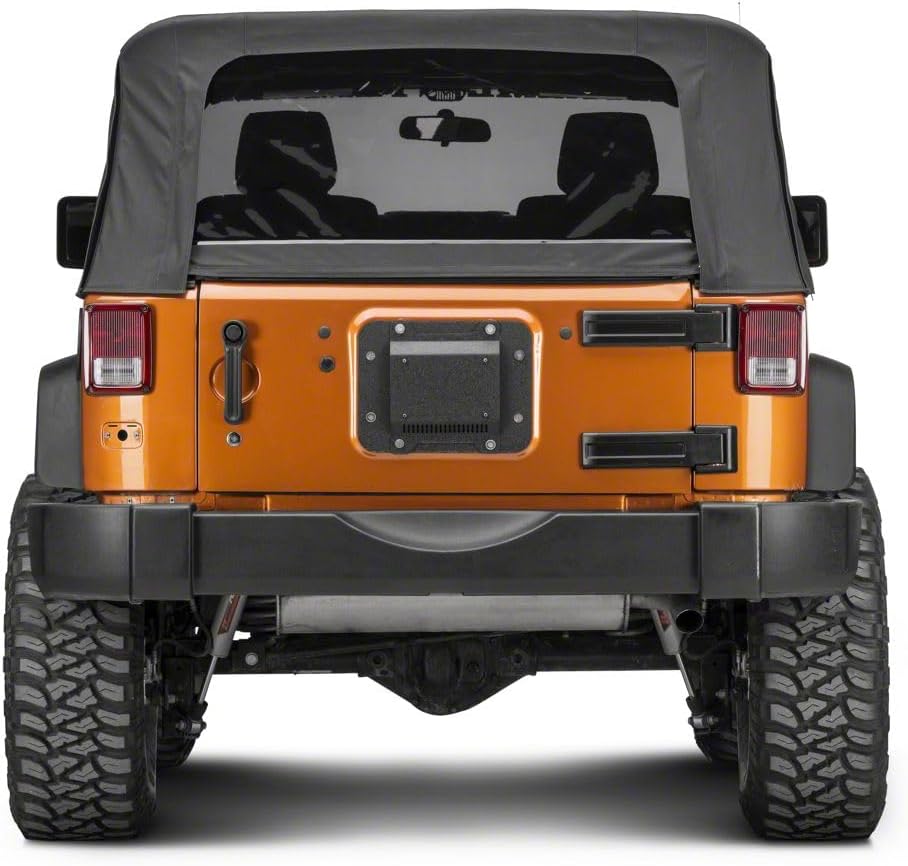 Barricade Spare Tire Delete with License Plate Mount Compatible with 07-18 Jeep Wrangler JK