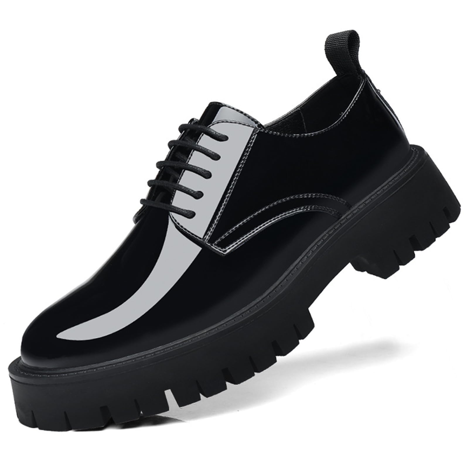 Mens Comfort Dress Oxford Shoes Pointed Toe Lace-up Fashion Pointed Toe Comfort Non Slip Dress Shoes Business Office