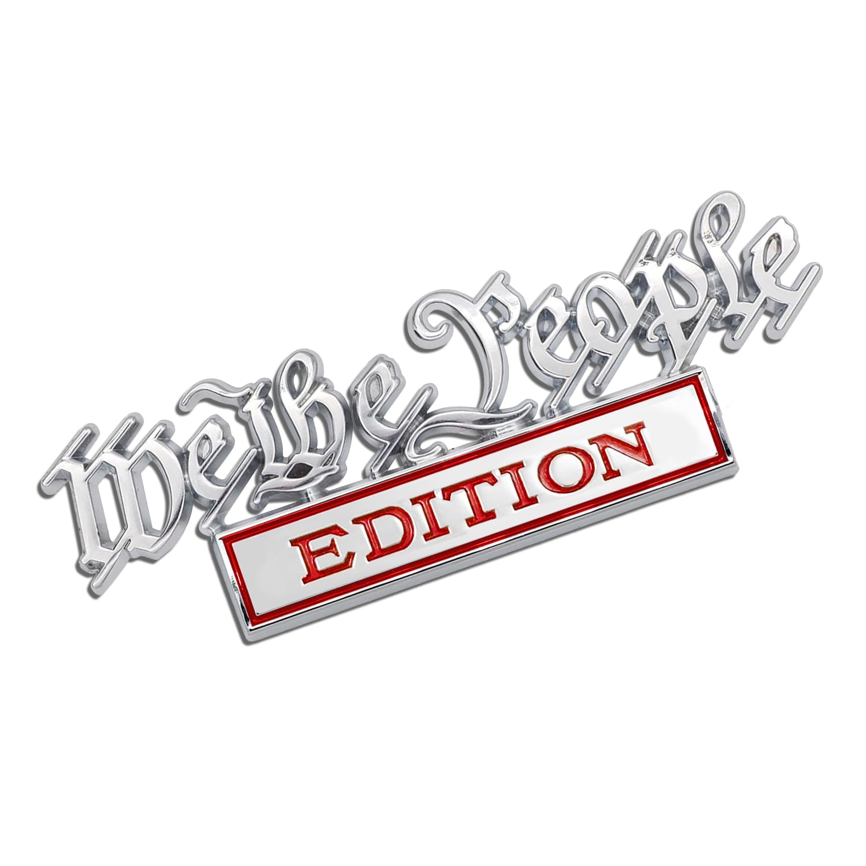 ASUBHA We The People Edition Emblems, Car Exterior Emblems Badge 3D Sticker Decal, 3D Fender Badge Decal, 3D Fender Badge Decal Car Truck Replacement, Fit for All Cars