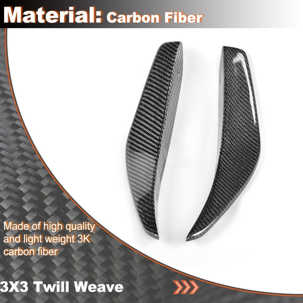 Carbon Fiber Front Bumper Canards Compatible with Mercedes-Benz CLA-Class X156 GLA45 AMG 2014-2019 Front Bumper Splitter Fins