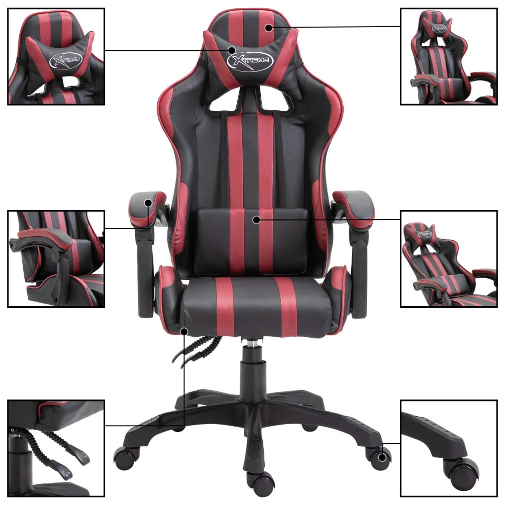 Silla giratoria de 360 grados con ruedas giratorias, silla de lujo para juegos de larga duración, silla de oficina y gaming ajustable en altura, ergonómica con respaldo alto,