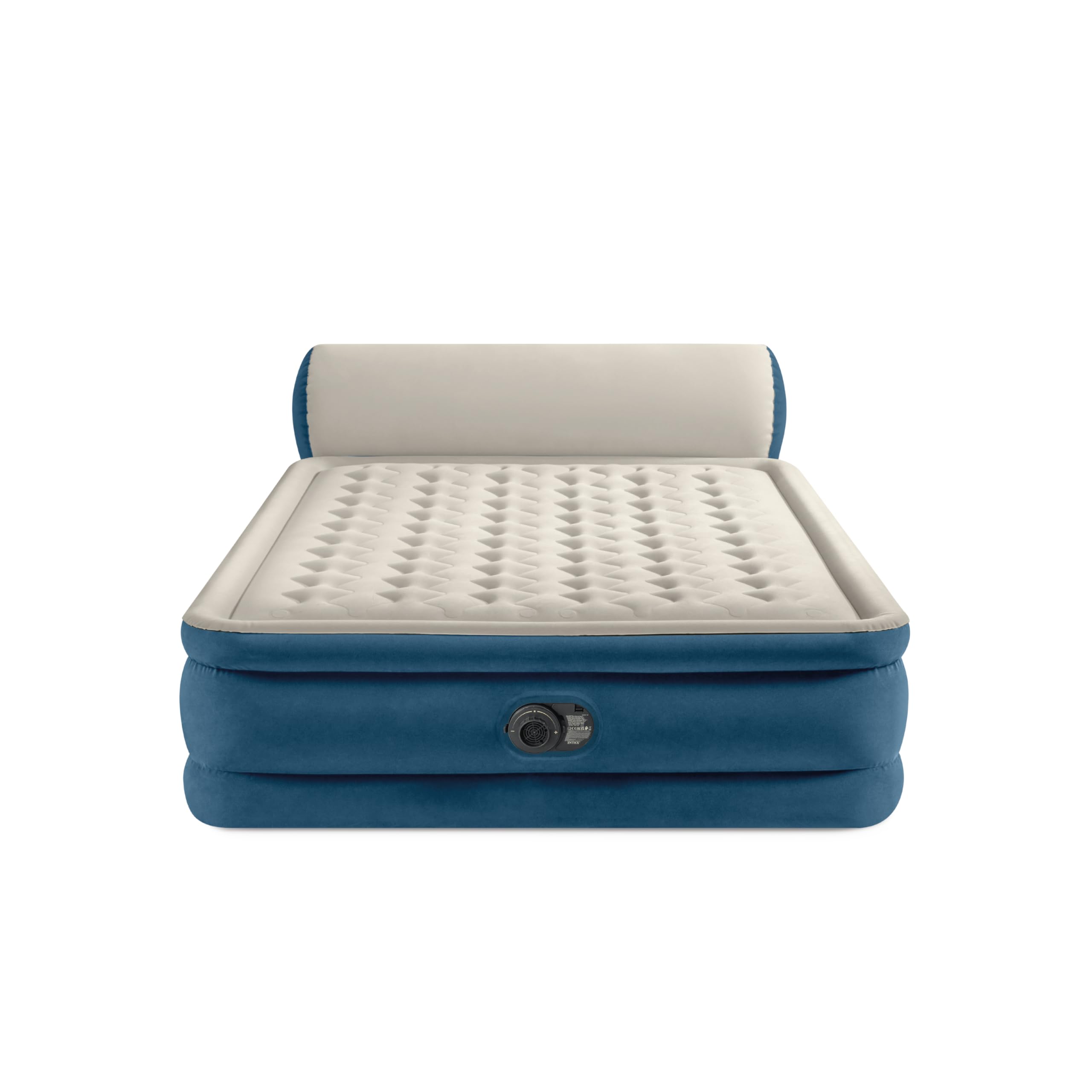 Intex Silky Bed Aufblasbare Matratze für Doppelbett mit Kopfteil, 229 x 152 x 79 cm, Original-TV gesehen, mit eingebauter elektrischer Pumpe