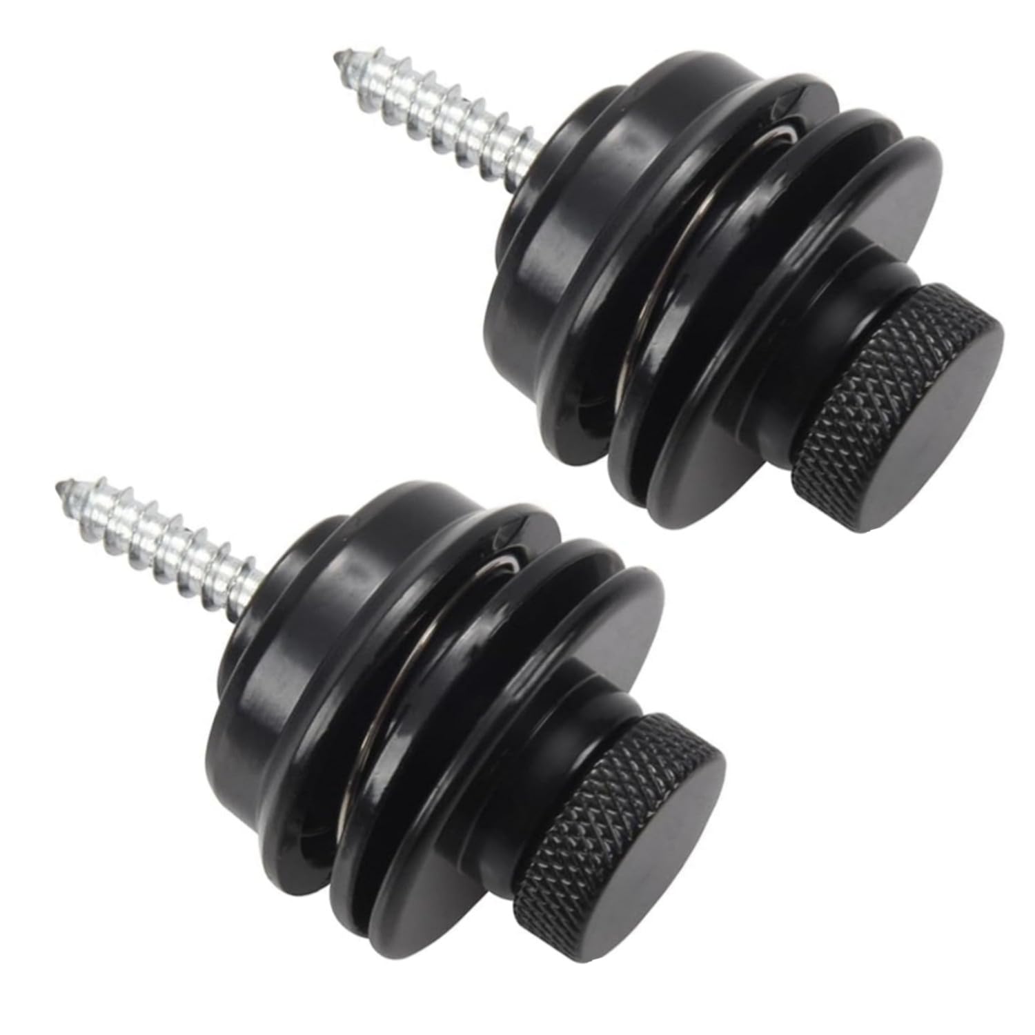 BOBOZHONG Guitar Strap Locks,2PCS Quick Release Security Bass Straplocks Metal Straplocks Anti-stripping Lock System for Electric Acoustic Guitar Replacement Black