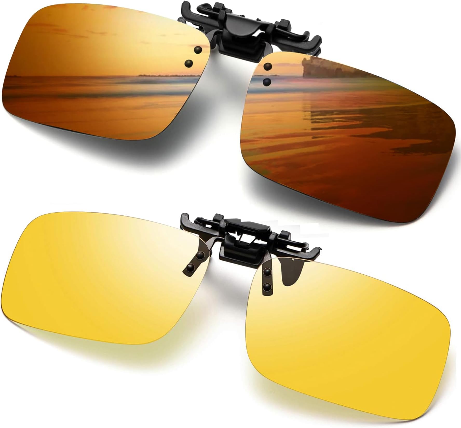 Polarized Clip-on Sunglasses Anti-Glare Driving Glasses for Prescription Glasses