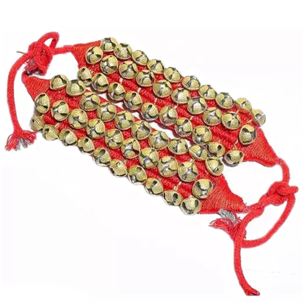 Pranchi Metal| 3 Line Red Pad Ghunghroo| For Dance |30+30=60 Ghunghroo|