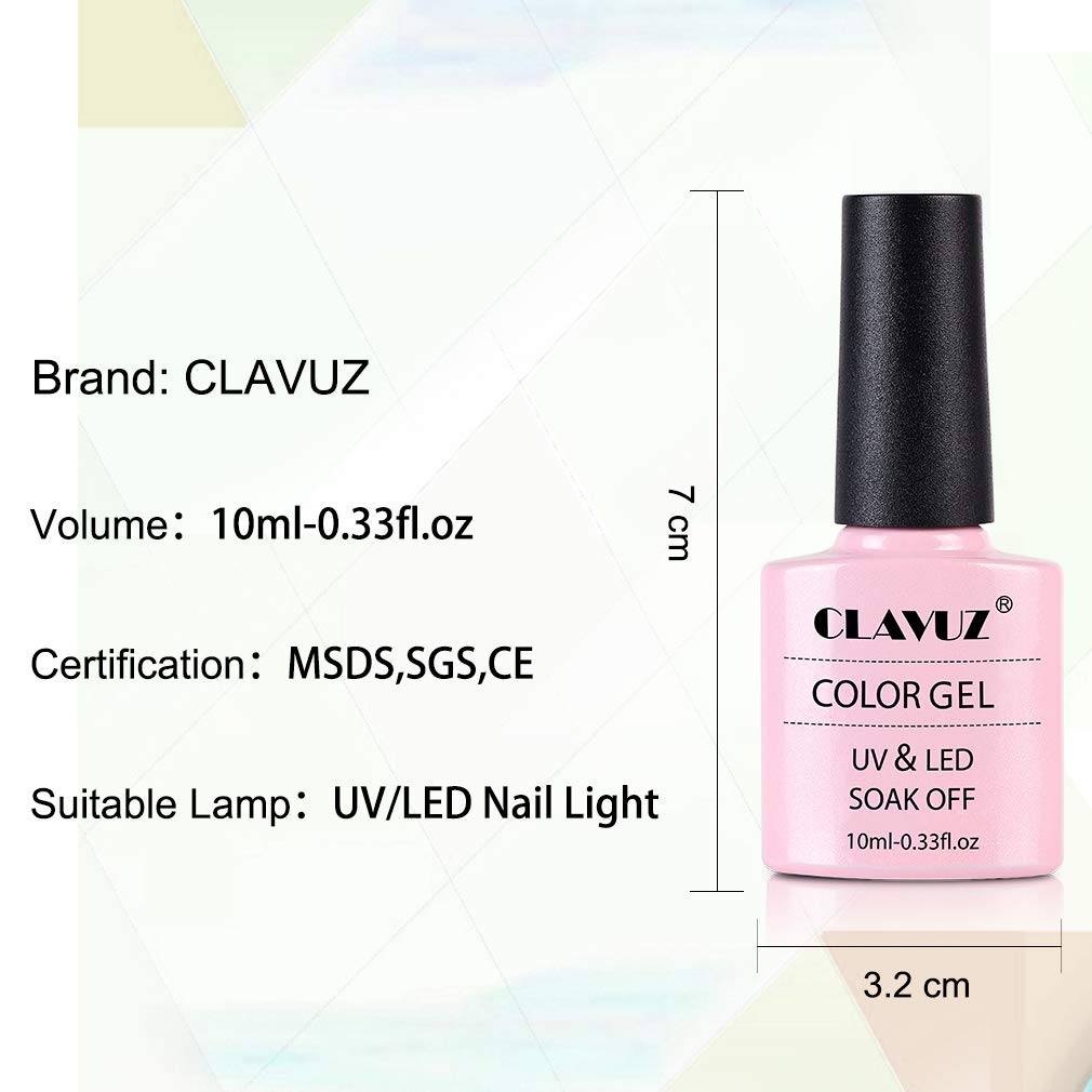 CLAVUZ Gel Nail Polish Set Soak Off UV Led Nail Varnish 6pcs New Start Kit Nail Lacquers Nail Art Manicure Pedicure (Cherry blossoms)