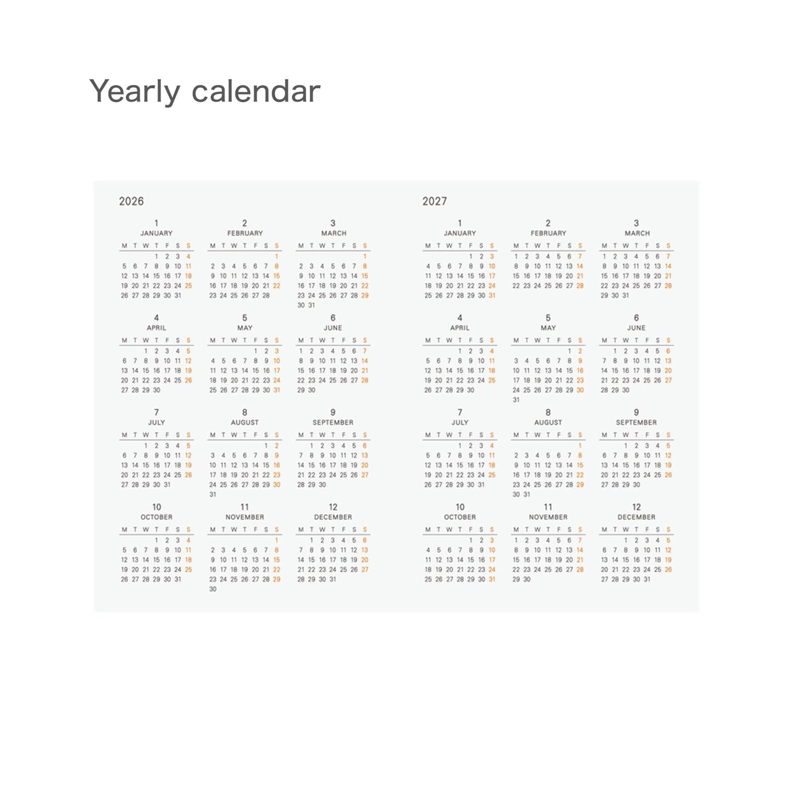 Hobonichi Techo 2026 Cousin Book – A5, Japanese, Daily, Weekly, Jan Start, Mon Start, Planner