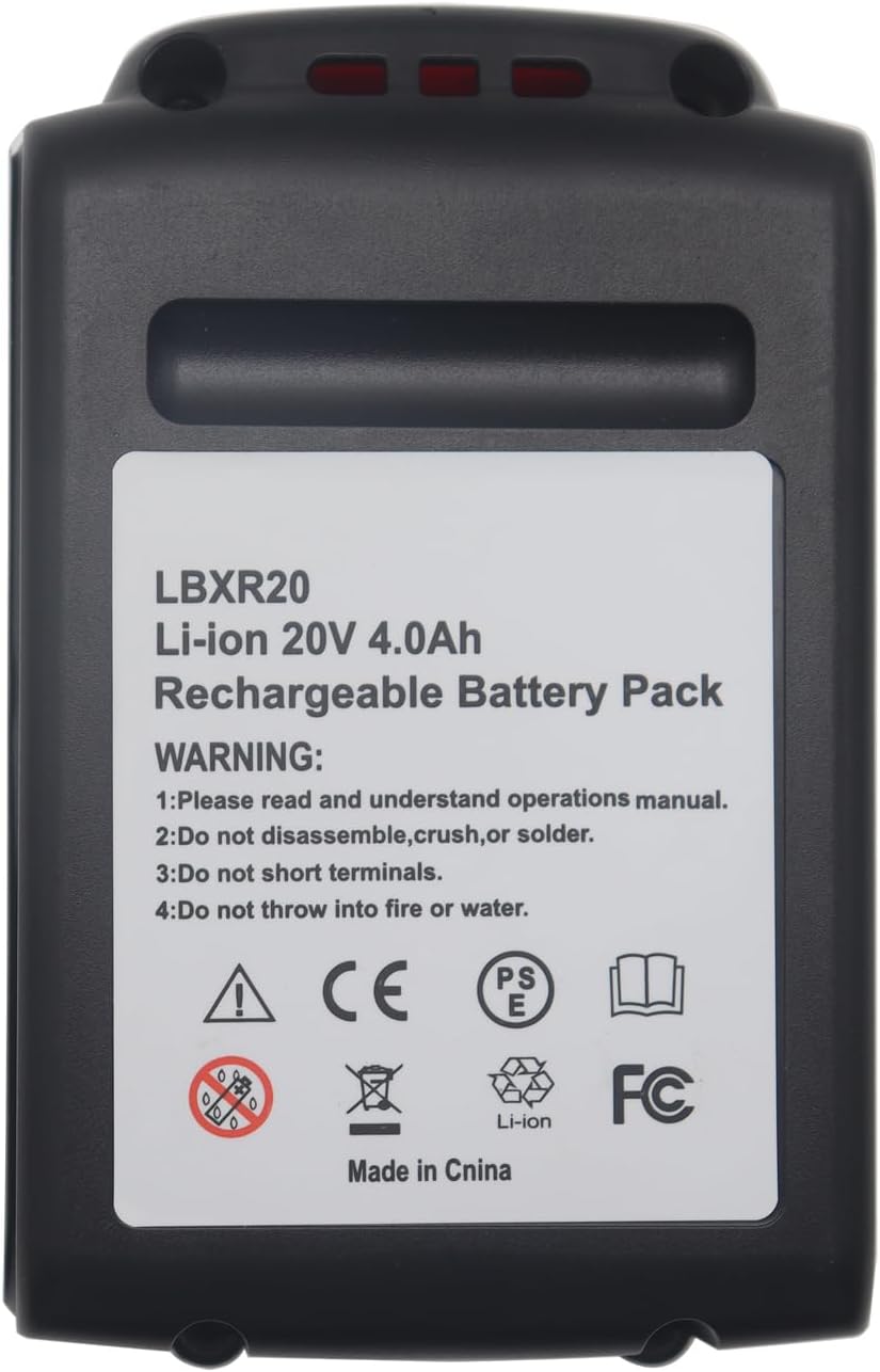LBXR20 Replacement 4.0Ah 20V LB20 LBX20 LBXR20B LBXR2020 LBXR2520 LBX4020 LB2X4020 LB2X4020-OPE LBXR20-OPE Lithium-ion Battery,Compatible with 20V B & D LST220 Cordless Power Tools - Image 5