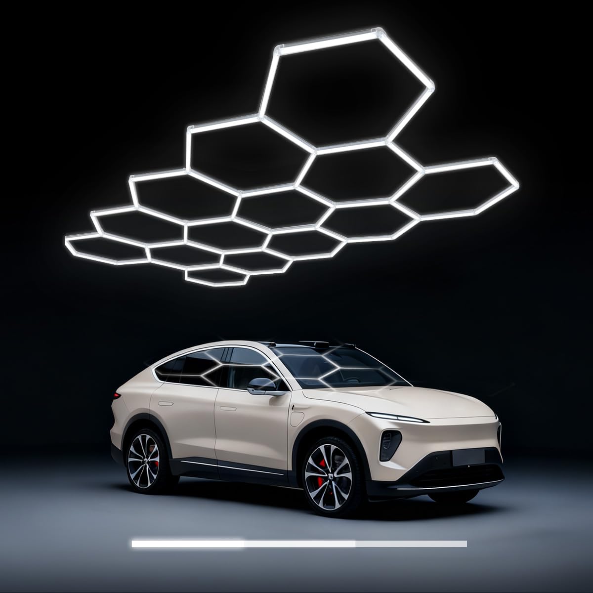 cezelux Hexagon Garage Lights Dimmable: Upgraded 3 Level Dimmable