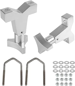 High-Lift Jack Tube Mount 1-2.5" Round/Square Compatible with Tube Bumpers,Bull Bars,Roll Cages and Roof Racks Silver
