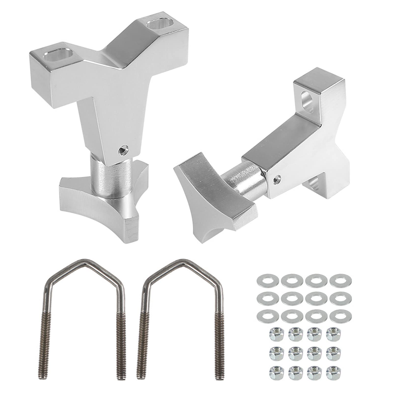 YESHMA High-Lift Jack Tube Mount 1-2.5" (Round/Square) Compatible with Tube Bumpers,Bull Bars,Roll Cages and Roof Racks (Silver)