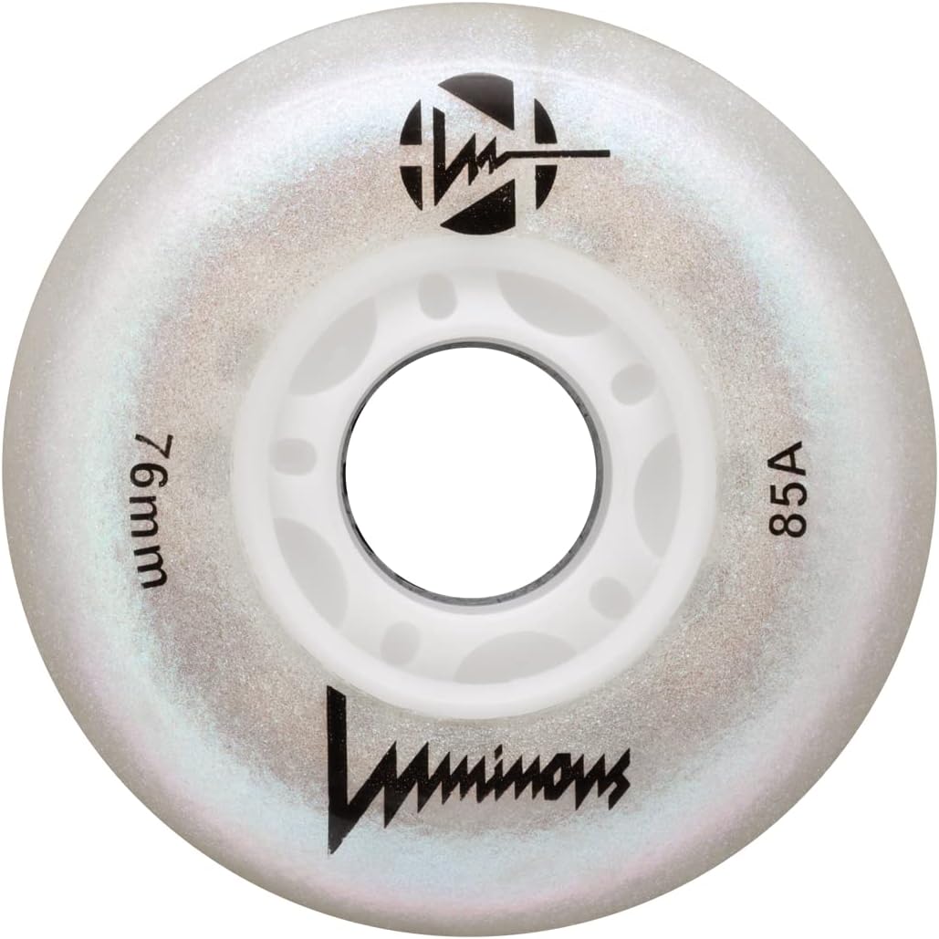 Luminous LED Inline Wheels 76mm White Pearl 4 Pack