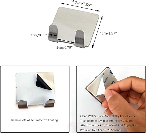 Miniatura 7 de Espejo de ducha grande de lujo sin niebla para afeitarse (10.1 x 6.6 pulgadas), espejo antivaho con gancho de soporte para maquinilla de afeitar