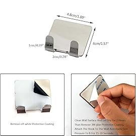 APHUIME Fogless Shower Mirror (11inX7.48in), Anti-Fog Frameless Wall Hanging Makeup & Shaving Bathroom Accessory (Large, Shaver Hook)