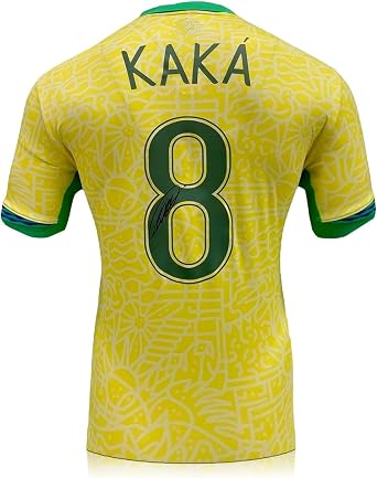 Kaka Signed Brazil 2024 Home Soccer Jersey Yellow