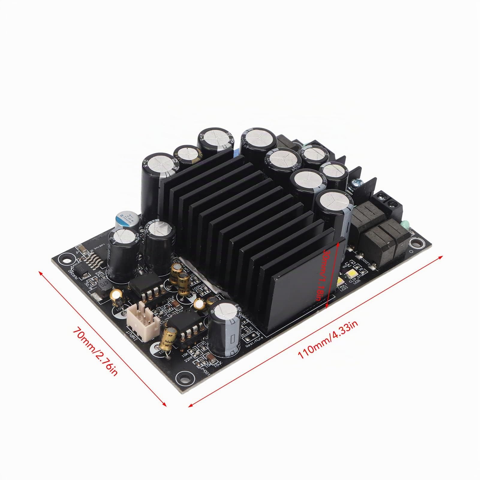 Amp Module, TPA3255 Class D Low Distortion PCB Professional HiFi Digital Power Amplifier Board for Headphones for Home Theater