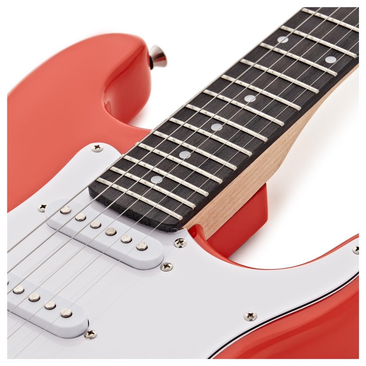 3/4 chitarra elettrica LA MiniPacchetto con Amplificatore rosso | Per giovani musicisti, 3 pickup single coil con selettore a 5 posizioni, mini ampli portatile 3W