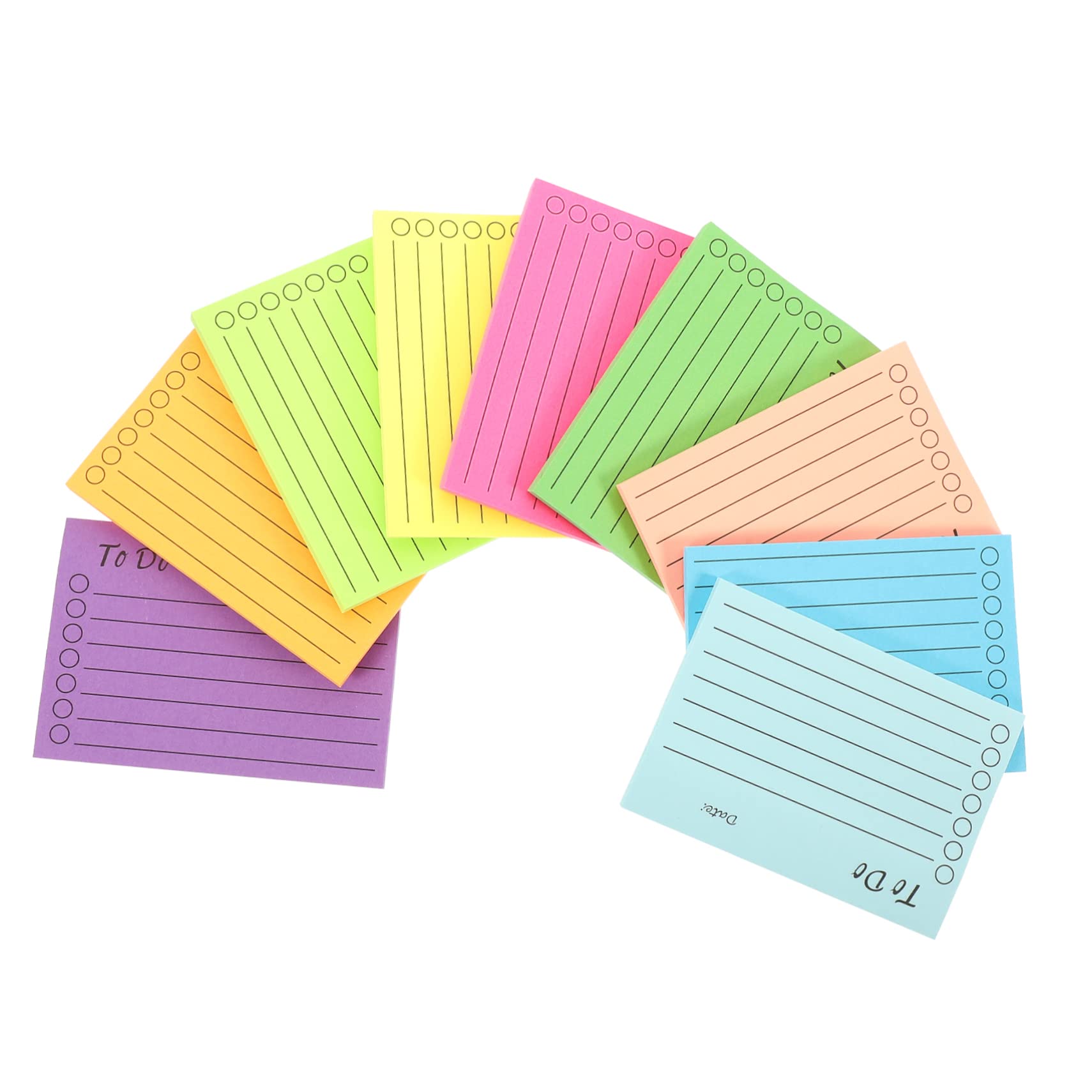 Tofficu 5 Juegos Notas Adhesivas Fluorescentes Blocs De Notas Escolares Pegatinas Autoadhesivas Para Notas Marcapáginas Bookmark Blocs De Notas De Uso Diario Memorándum Pegatinas 9 Uds * 5