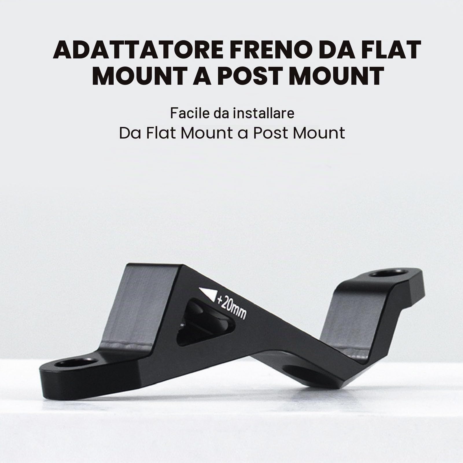 Adattatore per Freno a Disco per Bici, Staffa FM a PM in Lega di Alluminio ad Alta Resistenza, per 160 180 Dischi, Nero, conversione da Mountain a Bici da Strada