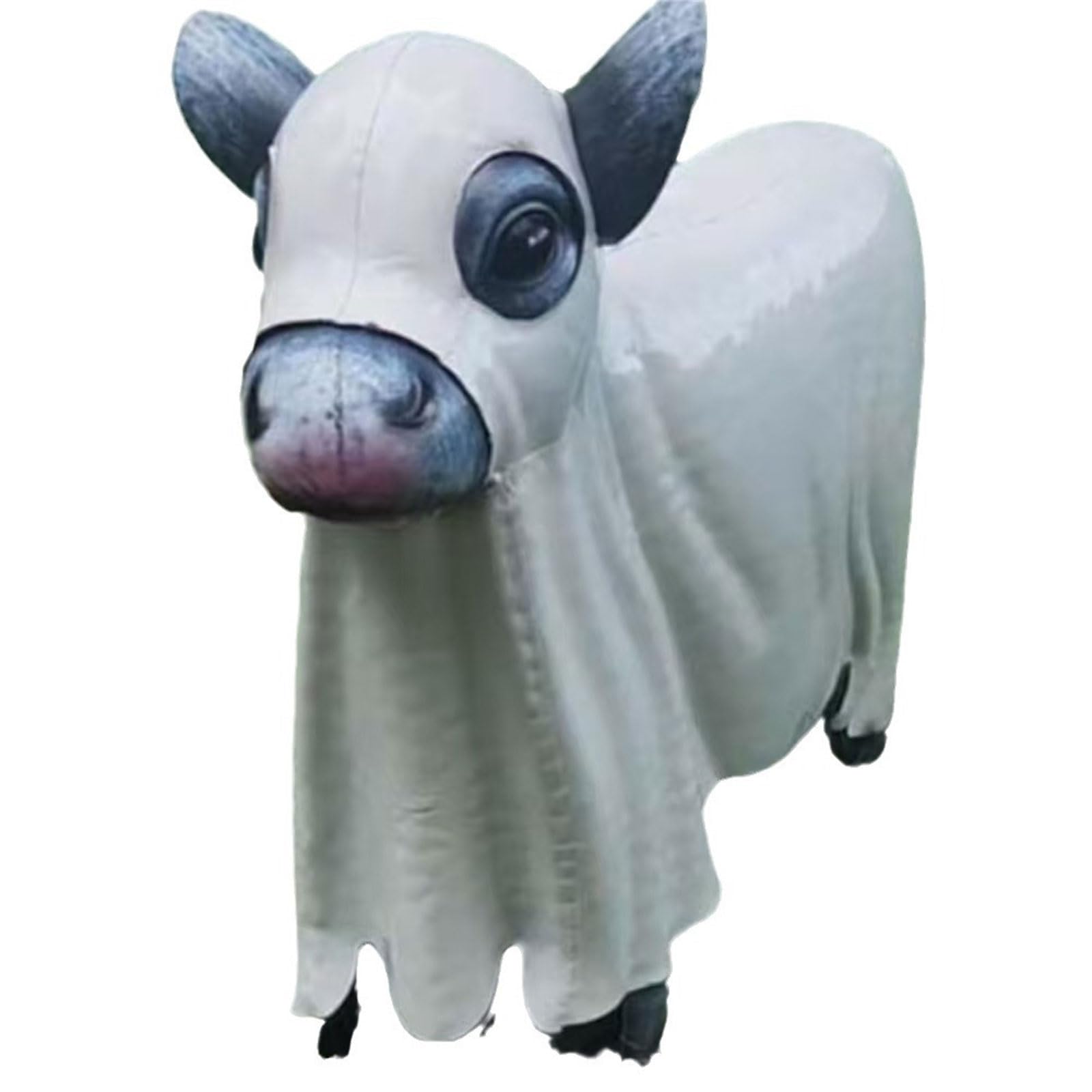 Xjdzineq Halloween Resin Cow Statue Scary Centerpiece Decorations, Gothic Sculptures for Indoor Porch Garden Halloween Ghostly Figurines