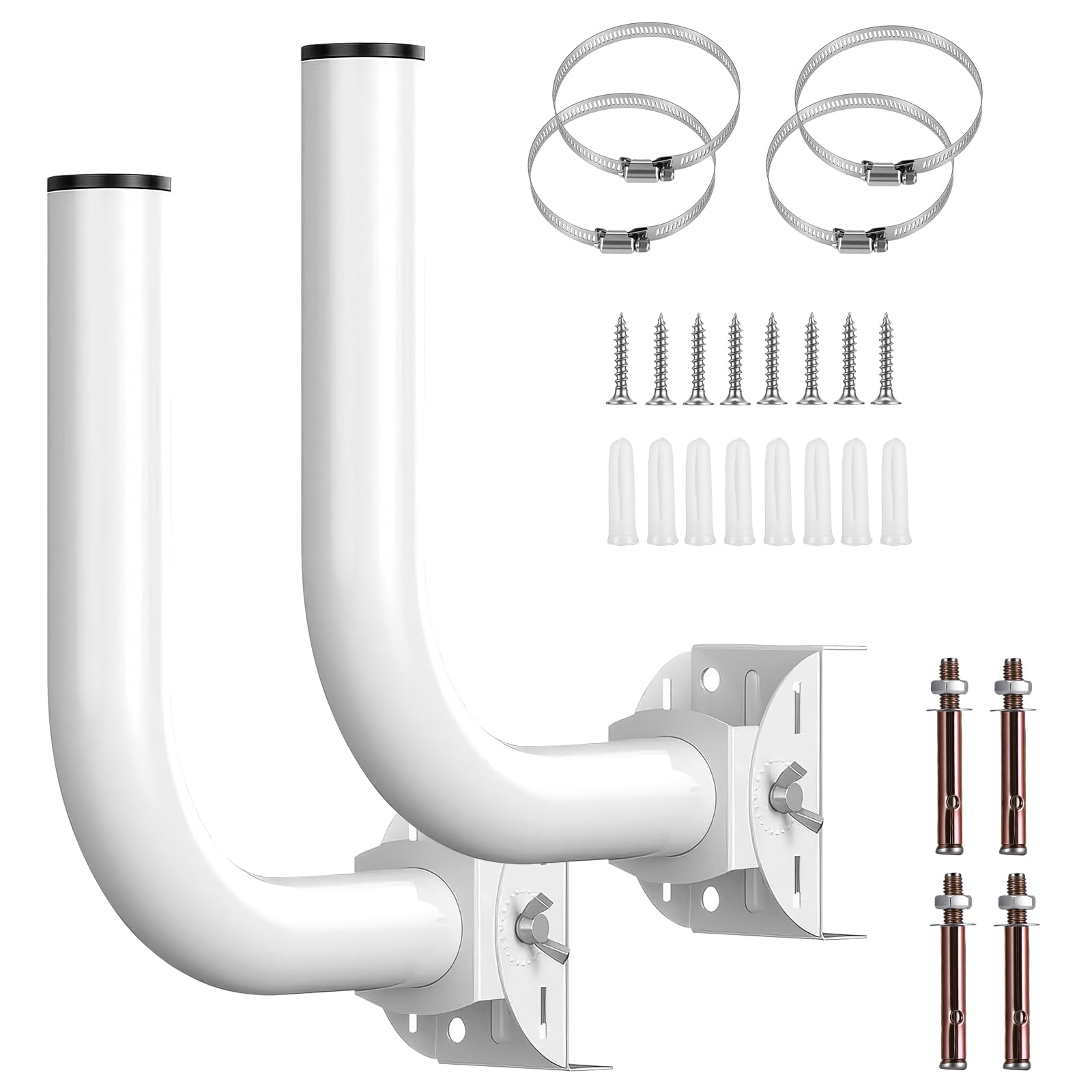 2 Pack Universal Wireless Bridge Mount Outdoor Pole & Wall-Mount Bracket