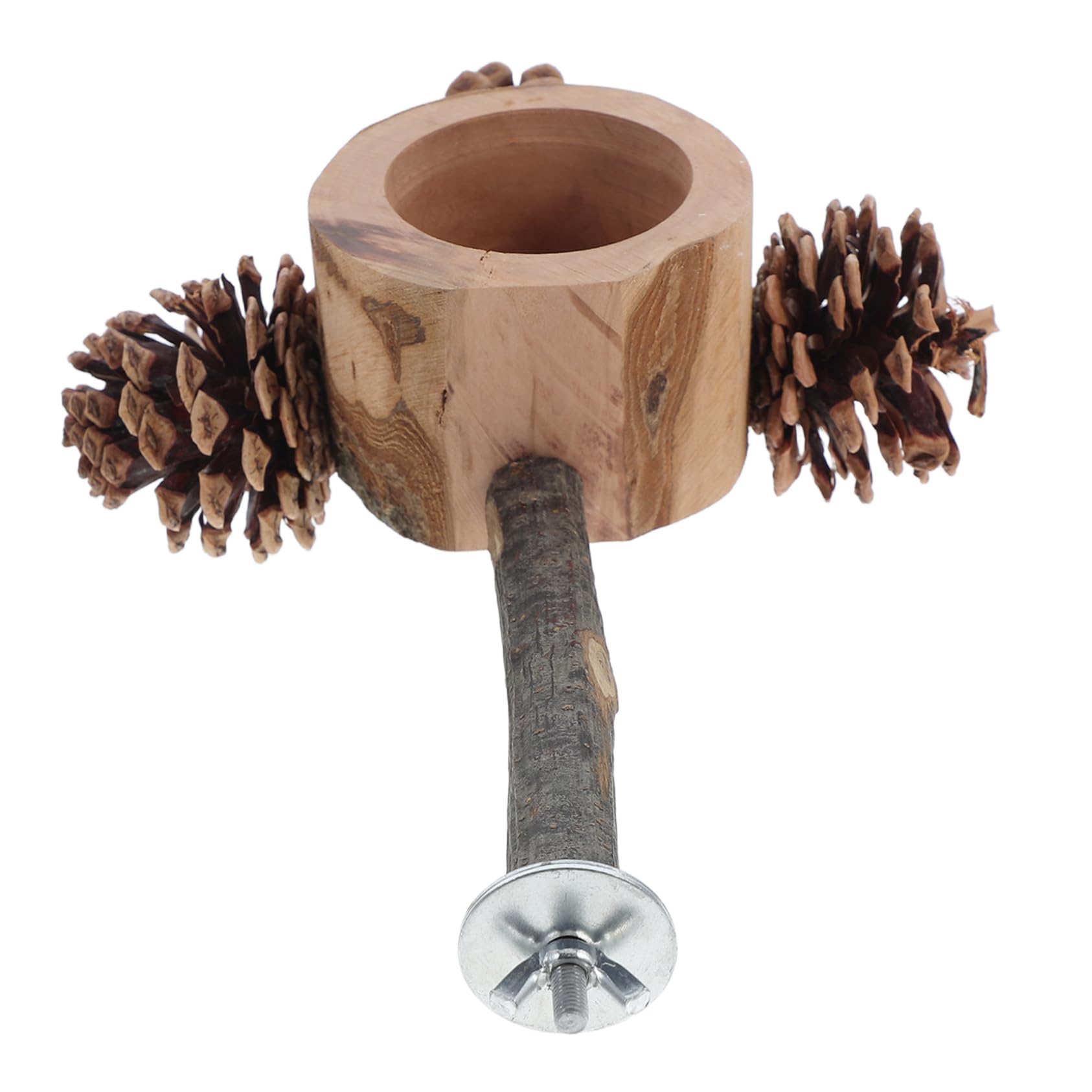 HAPINARY Portable Wooden Bird Stand with Feeding Cup Versatile Parrot Playground for Training and Entertainment Durable Table Perch for Parakeets Easy to Clean Design for Pet Birds