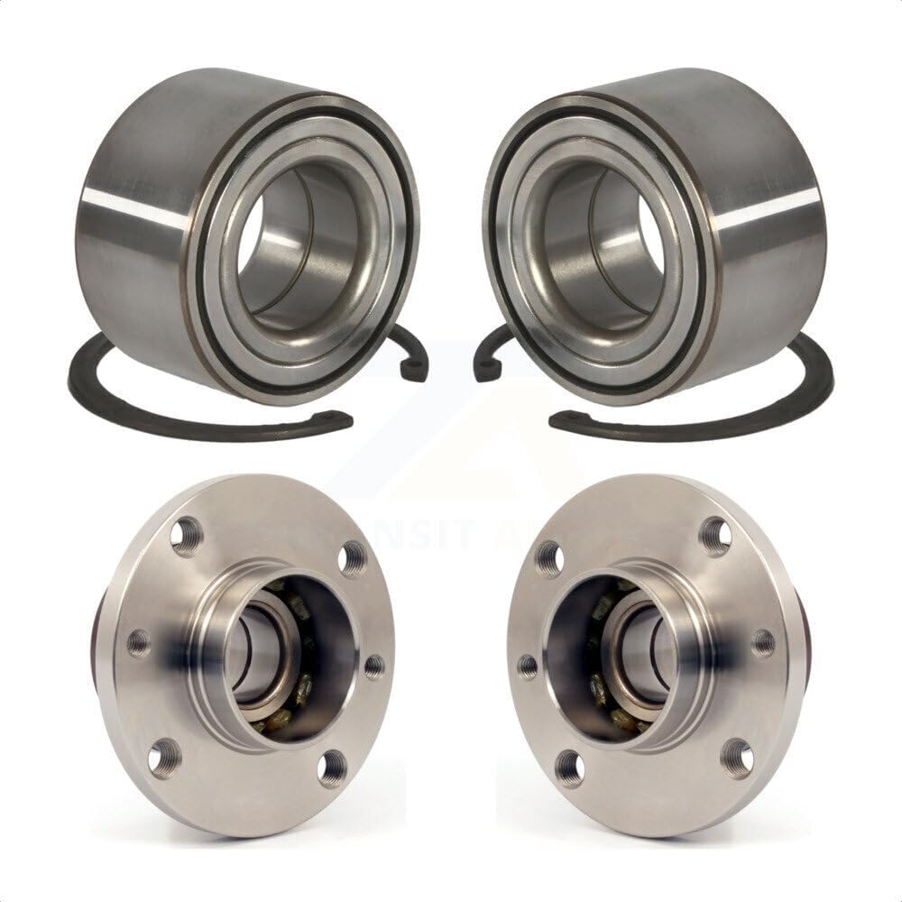 Kugel Front Rear Wheel Bearing and Hub Assembly Kit Replacement for Fiat 500 - Left Right Side (Driver Passenger) K70-101684