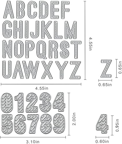 Miniatura 5 de Troqueles de corte de letras de letras de metal punteado, mayúsculas, 26 troqueles de letras para hacer tarjetas, herramienta de grabado en relieve,