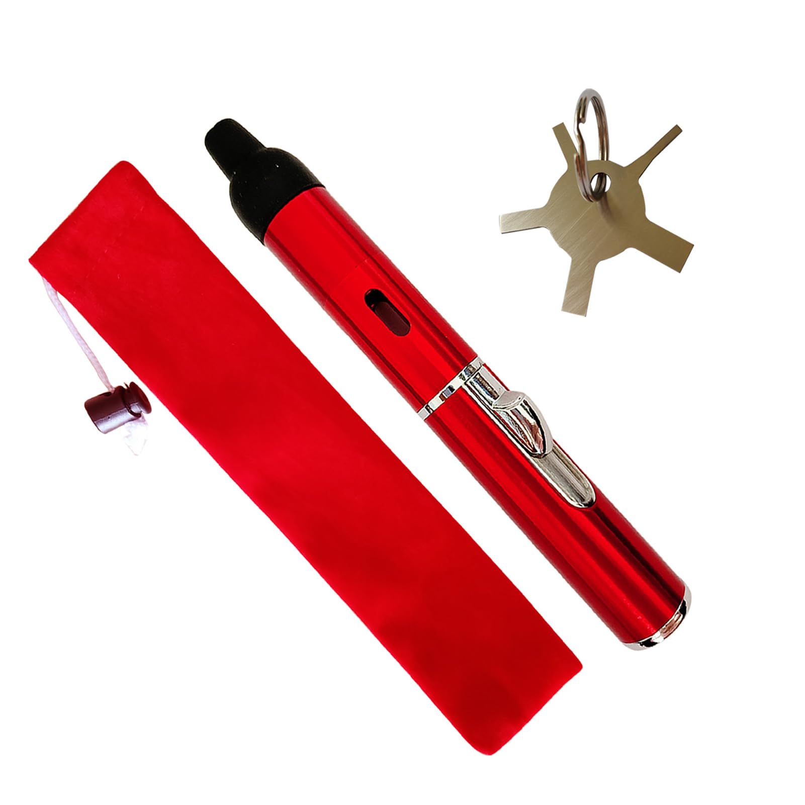 Torch Lighter,Lighters Refillable Butane Fuel Pen Torch Lighters Jet Flame Adjustable Single Flame Torch Lighter,Red(Gas Not Included)