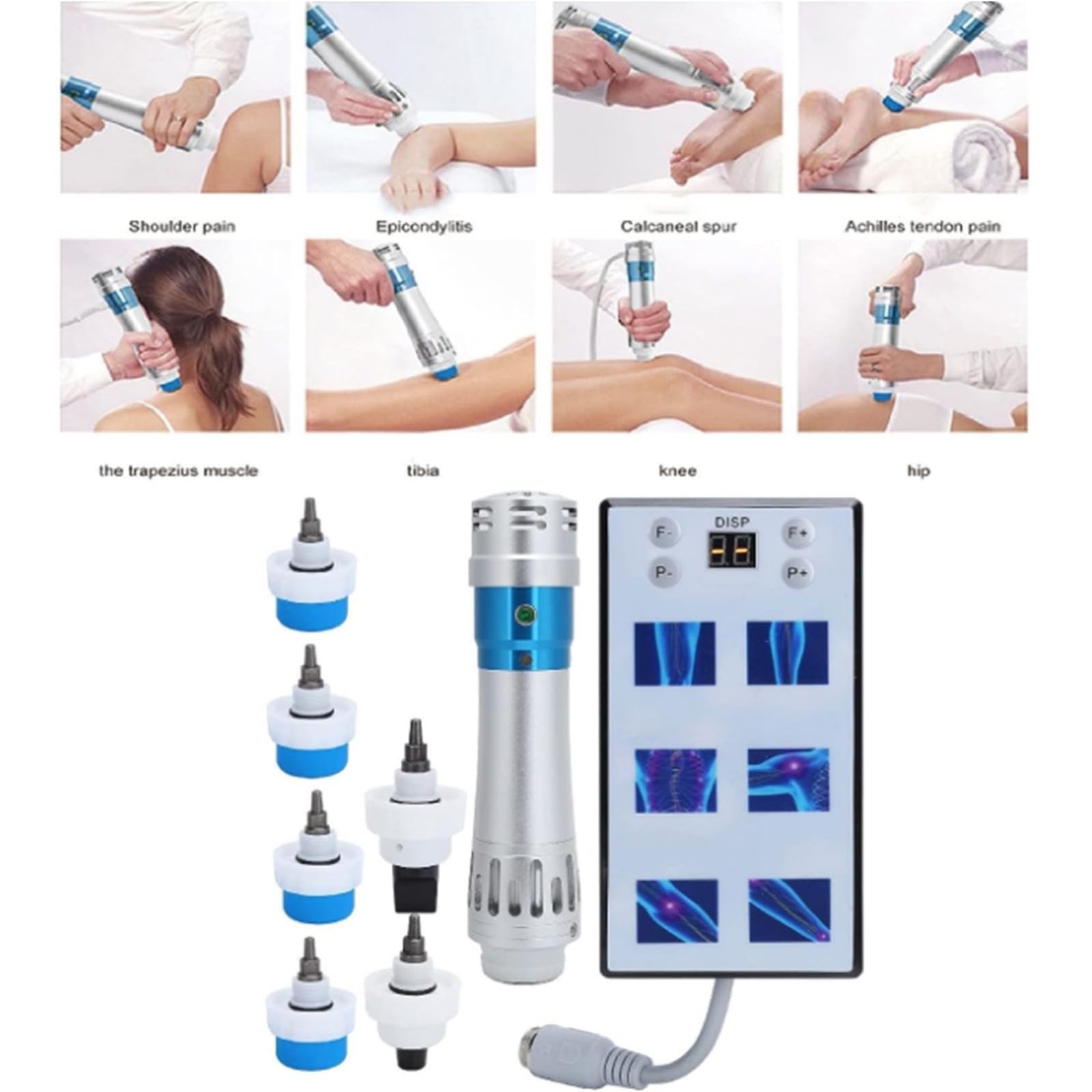 ED Pistola De Masaje Muscular, ED Máquina Electromagnética De Ondas De Choque Extracorpóreas Masajeador De Músculos Profundos Profesional Para Dolor De Rigidez Muscular Dolorosa