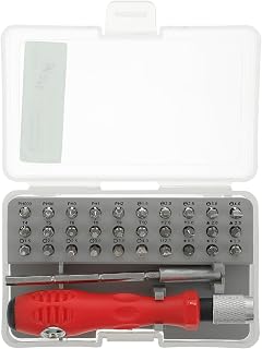 SEWACC Precision Screwdriver Bit Set for Electronics and Watches Compact Repair Tool Kit for Phone Camera Eyeglasses and Lightweight with Gray-red Case