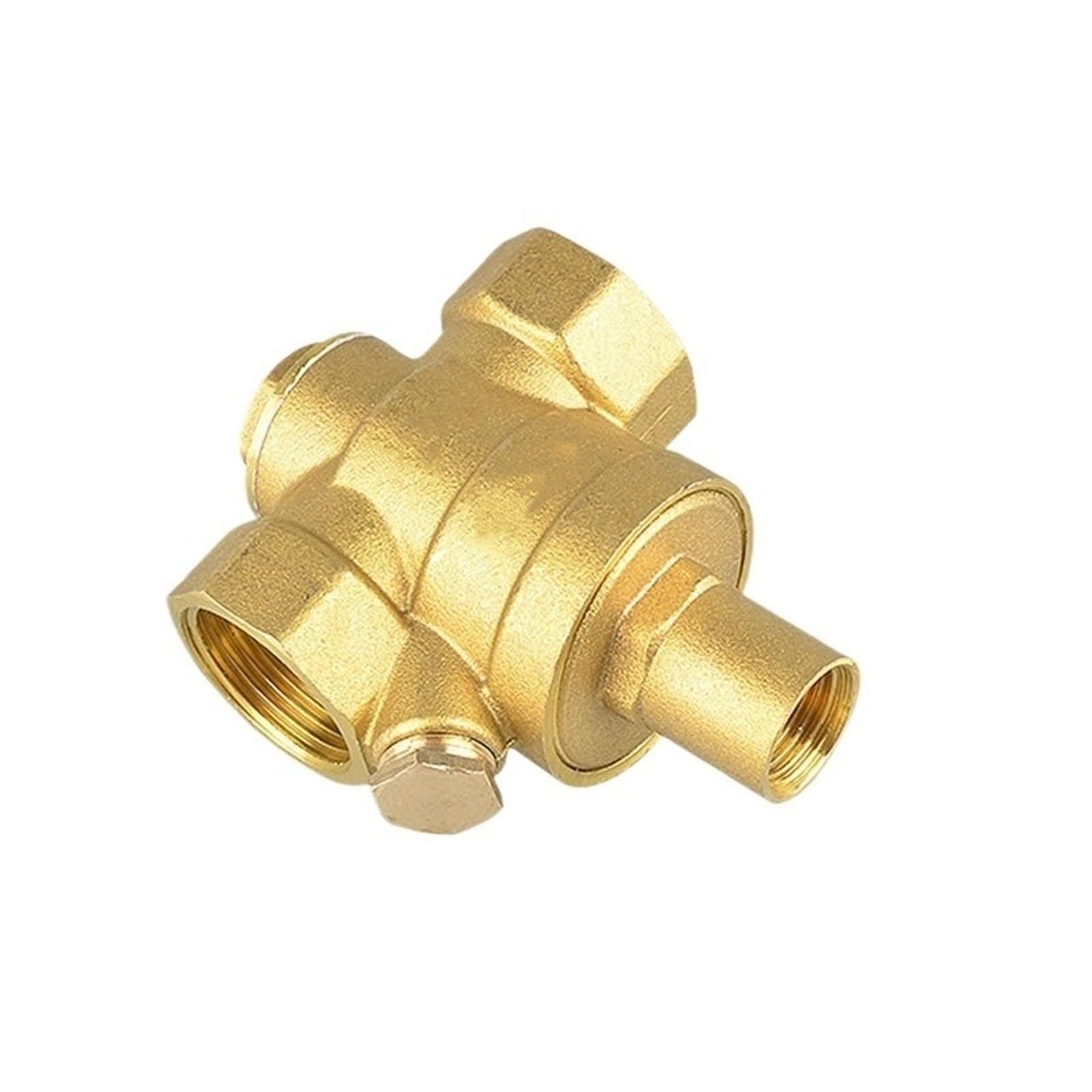 Válvula reguladora Reductora de presión de latón DN15, 1/2", válvulas de Alivio Ajustables con medidor de Calibre(with Gauge)