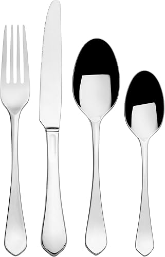 Mikasa Colson 1810 - Juego de cubiertos de acero inoxidable de 16 piezas, servicio para 4