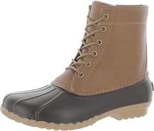 JBU BY JAMBU Mens Brown Color Block Waterproof Padded Maine Round Toe Block Heel Lace-Up Duck Boots M