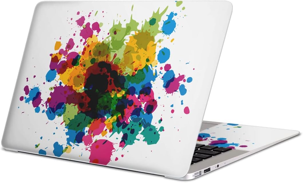 Macbook Pro 偉大な 14 Inch 21 用スキンシール 442 Igsticker マックブック インク 14インチ 絵の具 カラフル 用シール フラワー プロ