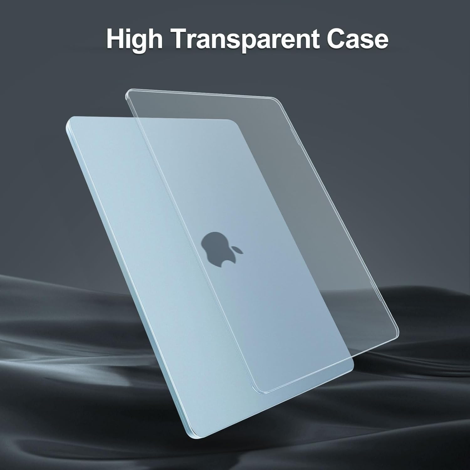 MOSISO Compatible with MacBook Air 15 inch Case 2025－2023 Release M4 A3241 M3 A3114 M2 A2941, Ultra-Thin Natural Original Color Hard Case&Keyboard Cover&Polyester Briefcase，Sky Blue Clear&Airy Blue