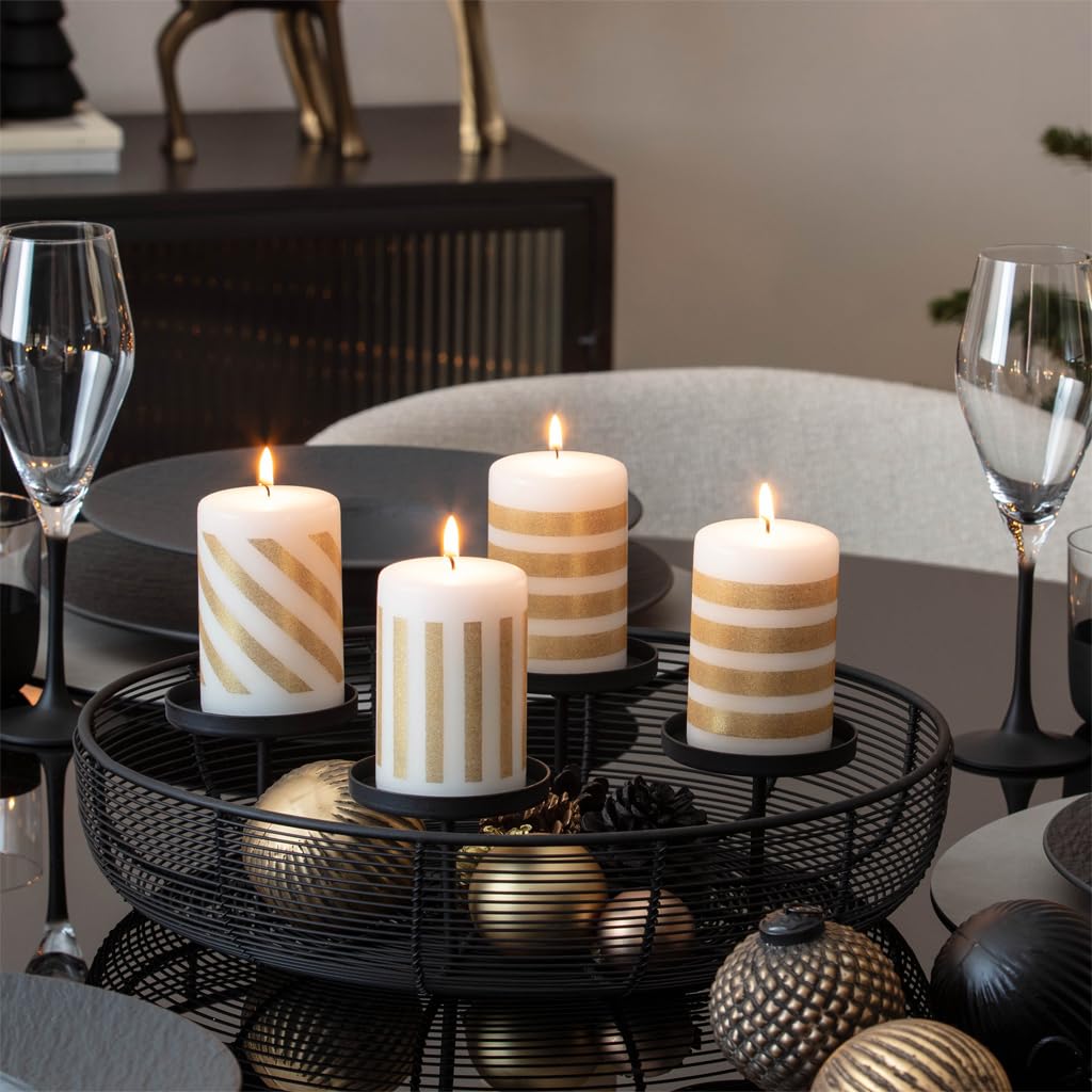 Villeroy & Boch - Christmas Chic Adventskranz Schwarz, Weihnachtsdekoration Modern, Deko Weihnachten Elegant, Metall