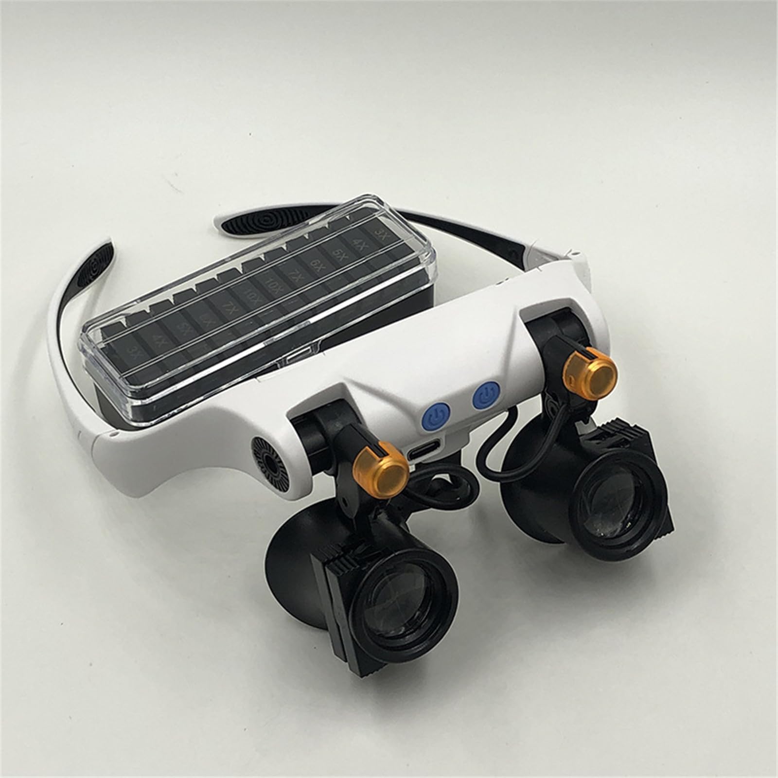Occhiali ad alto ingrandimento 25x con lente ricaricabile USB per riparazione orologi e gioielli strumenti forniture