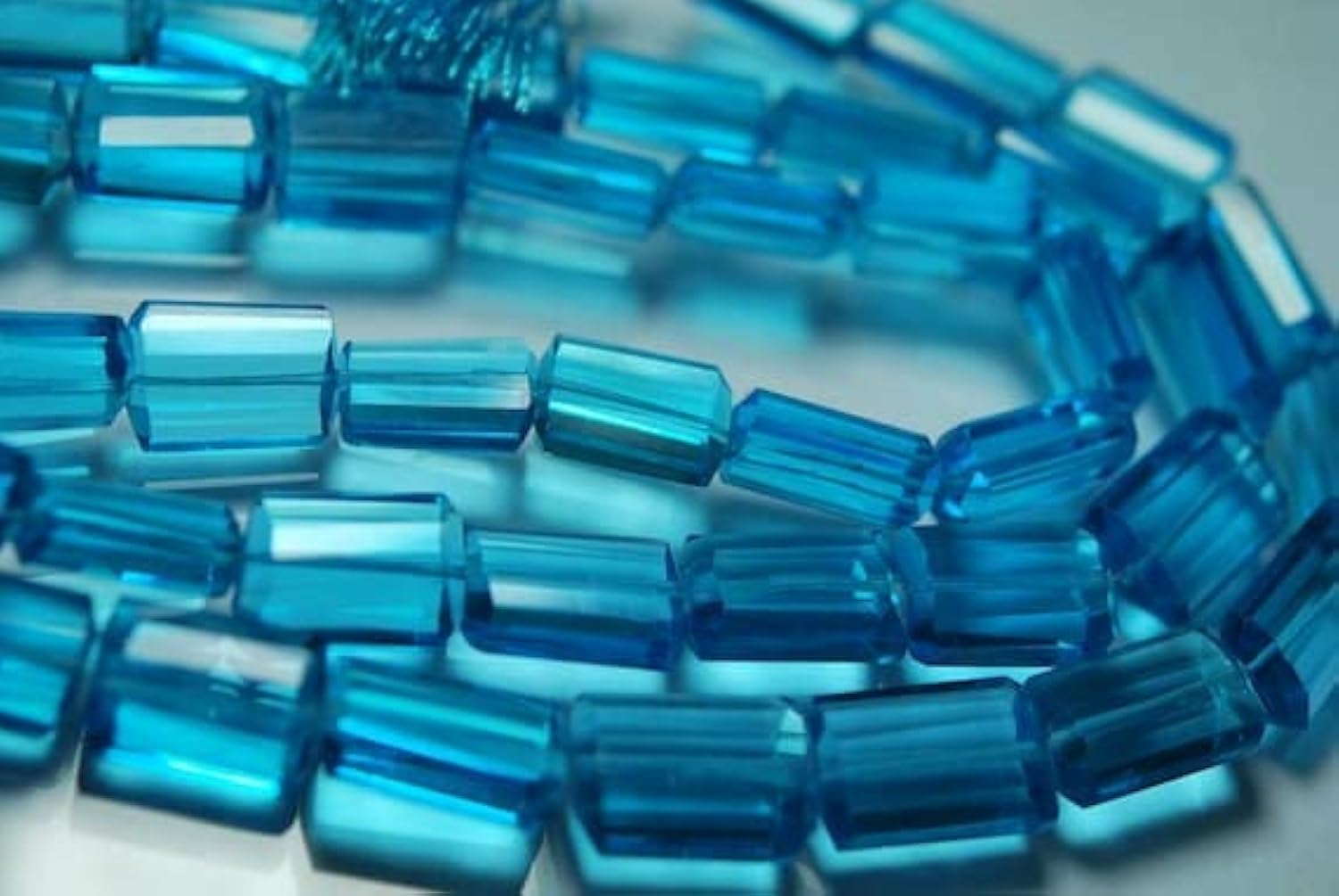 Quartz bleu suisse perles facettées nuggets 16-18mm pour loisirs créatifs DIY