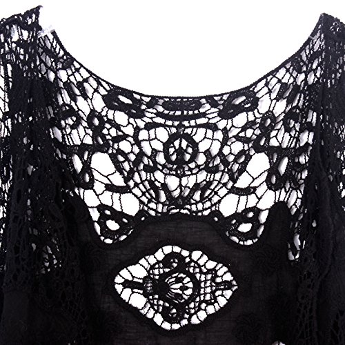 Image of JASTIE Women Open Stitch Cardigan Boho Sleeveless Hippie Summer Hollow Out Solid Crochet Vest