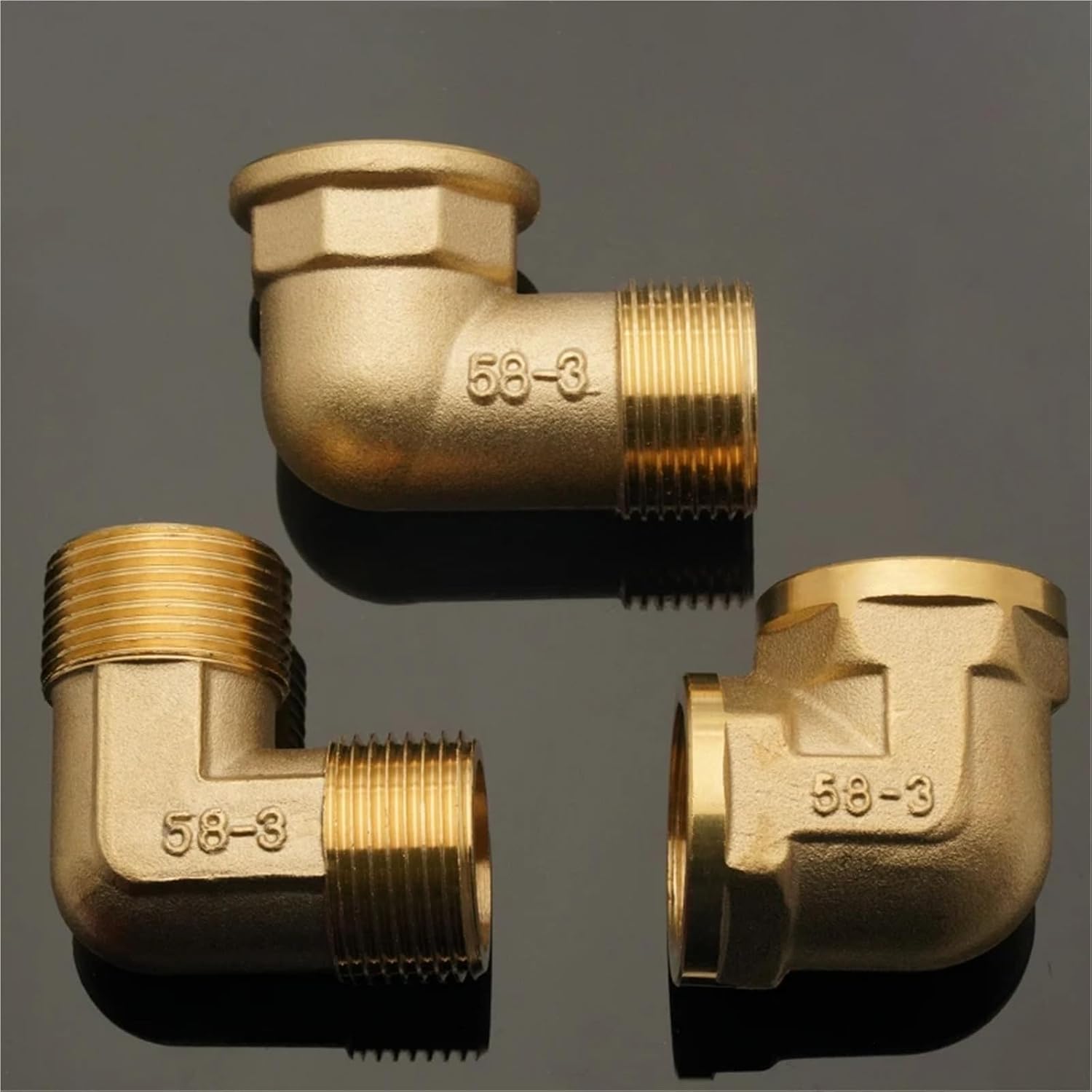 1/8 1/4 3/8 1/2 3/4 1Inch Female X Male Thread 90 Deg Brass Elbow Pipe Fitting Connector Coupler 1Pcs(2")